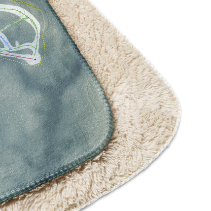 Mt. Spokane, Washington Ski Resort Map Blanket - Powderaddicts