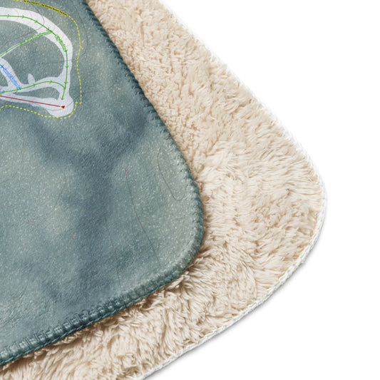 Mt. Spokane, Washington Ski Resort Map Blanket - Powderaddicts