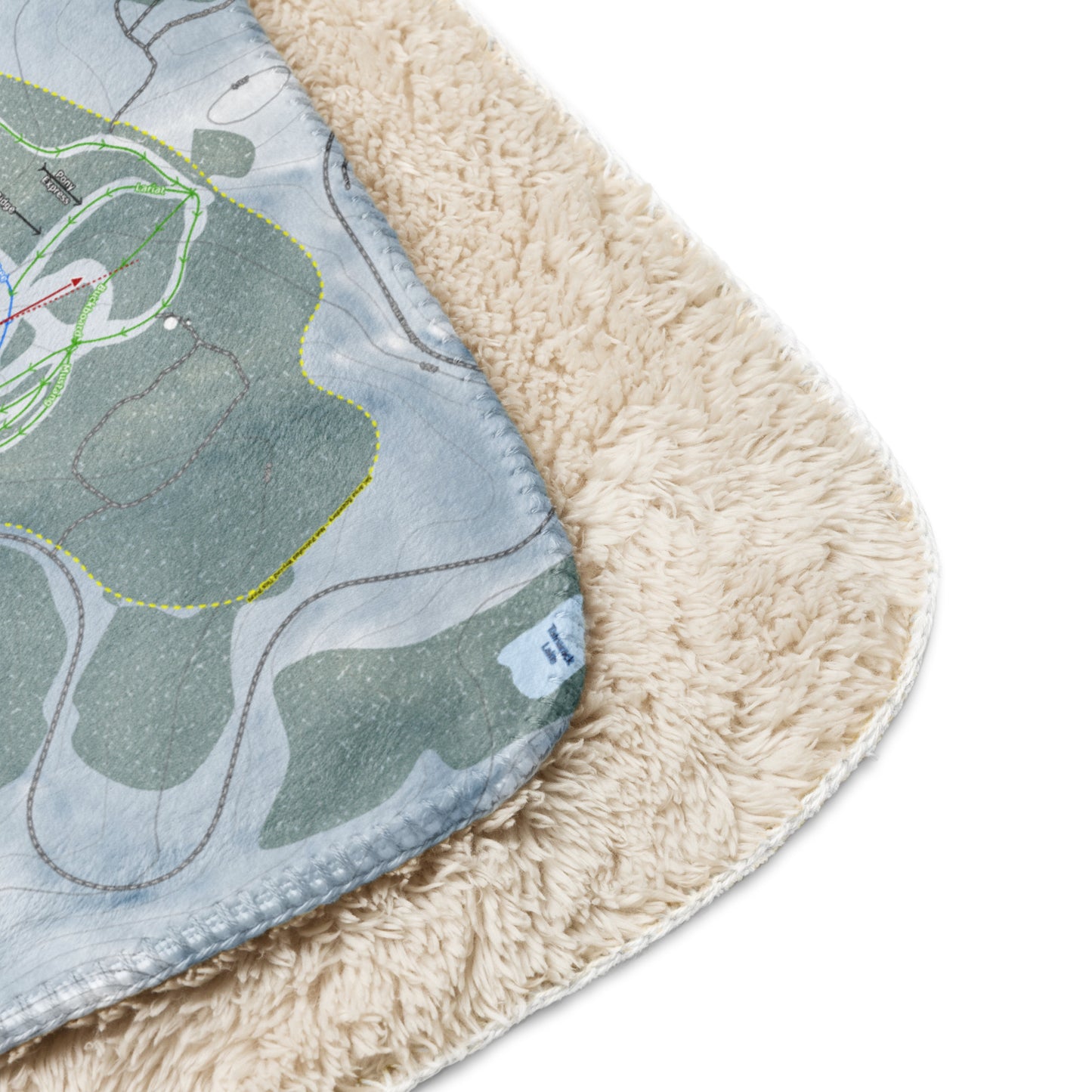 Mt Rose, Nevada Ski Resort Map Blanket - Powderaddicts