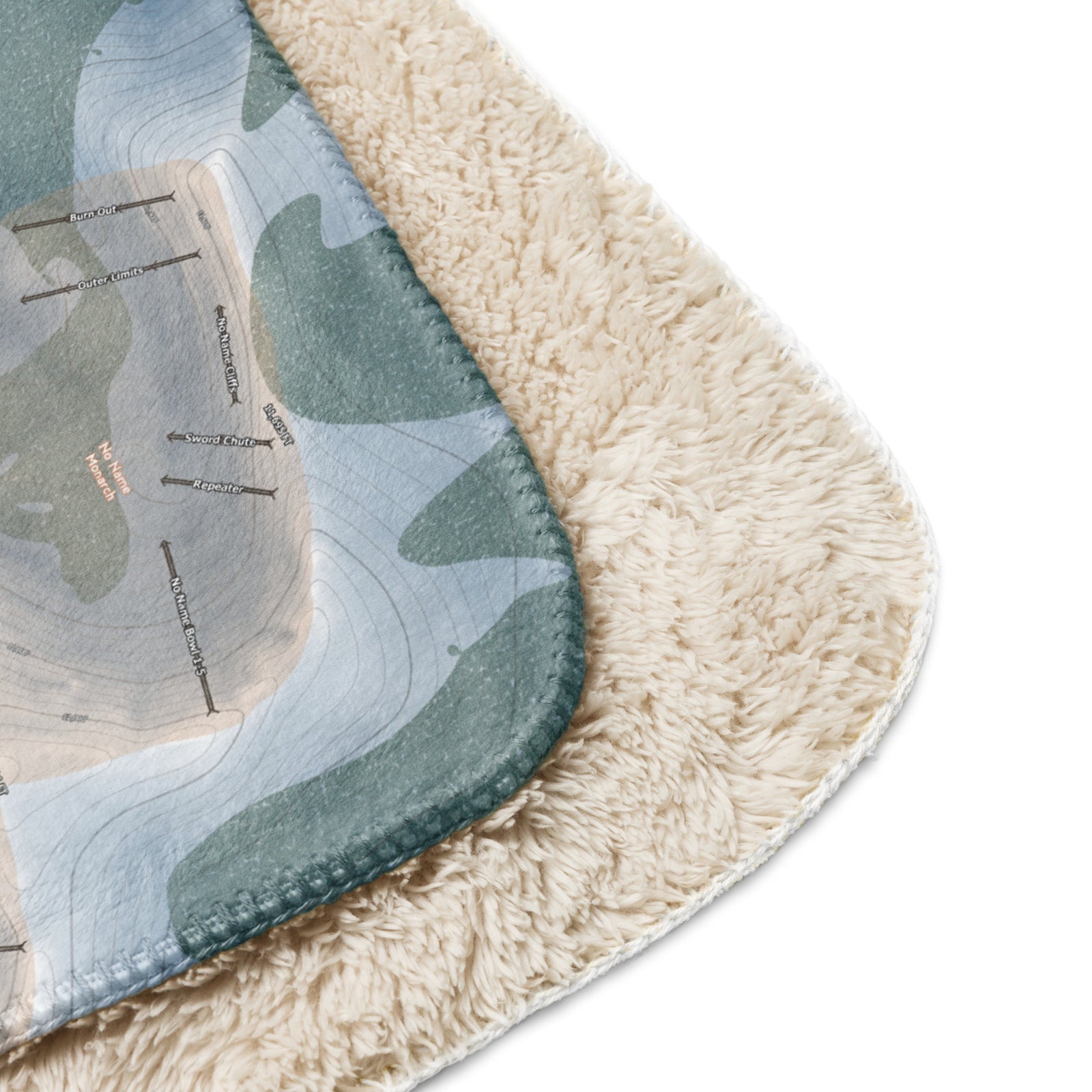 Monarch Mountain, Colorado Ski Resort Map Blanket - Powderaddicts