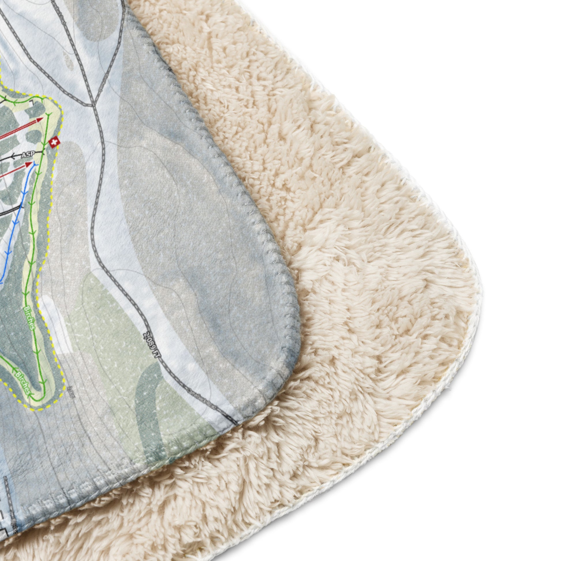 Camelback Mountain, Pennsylvania Ski Resort Map Blanket - Powderaddicts