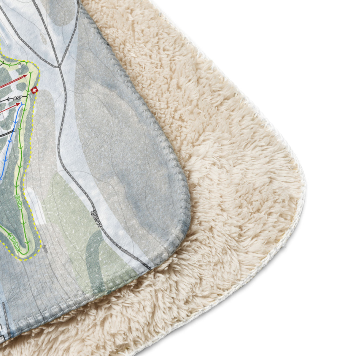 Camelback Mountain, Pennsylvania Ski Resort Map Blanket - Powderaddicts