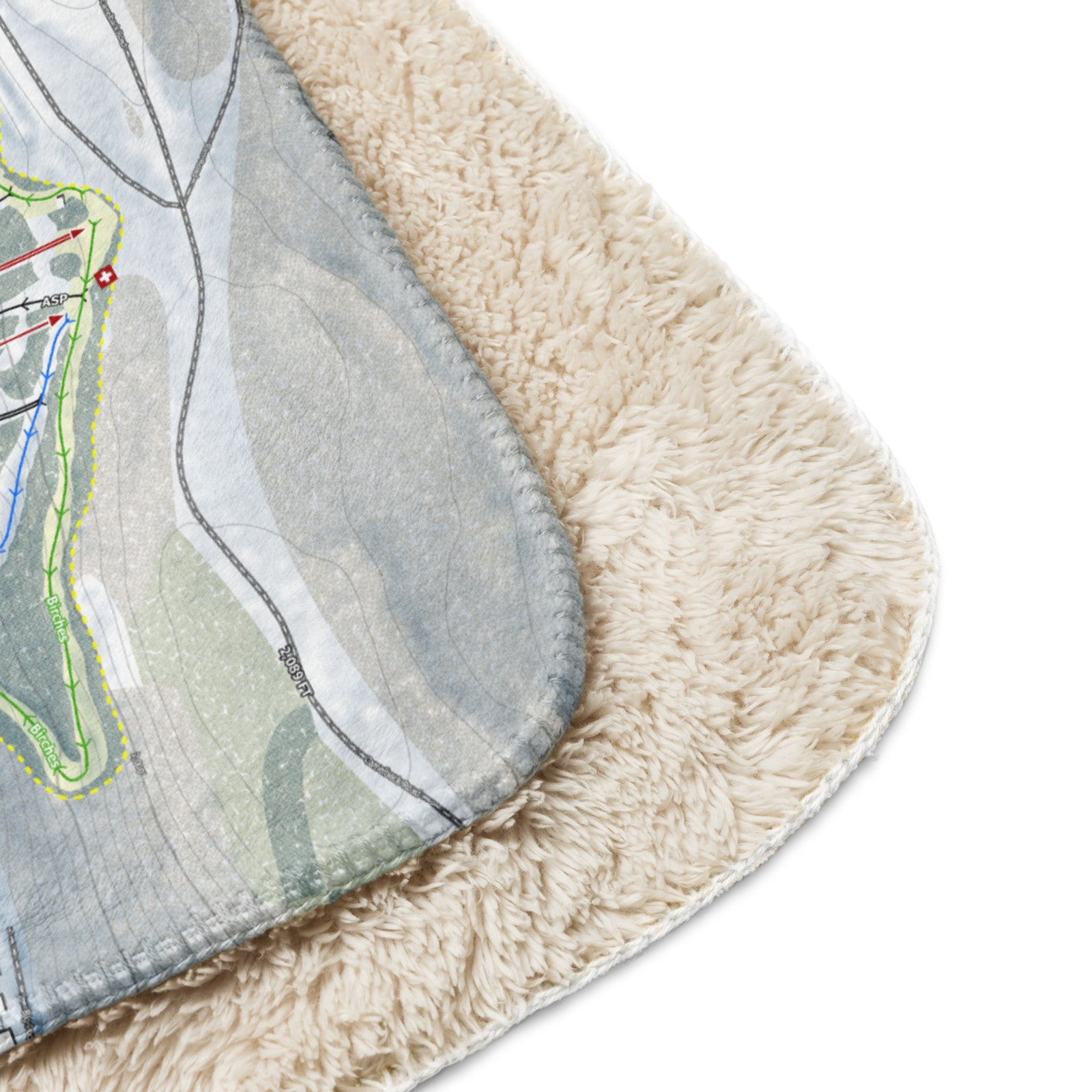 Camelback Mountain, Pennsylvania Ski Resort Map Blanket - Powderaddicts