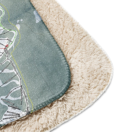 Mt Hood Skibowl, Oregon Ski Resort Map Blanket - Powderaddicts