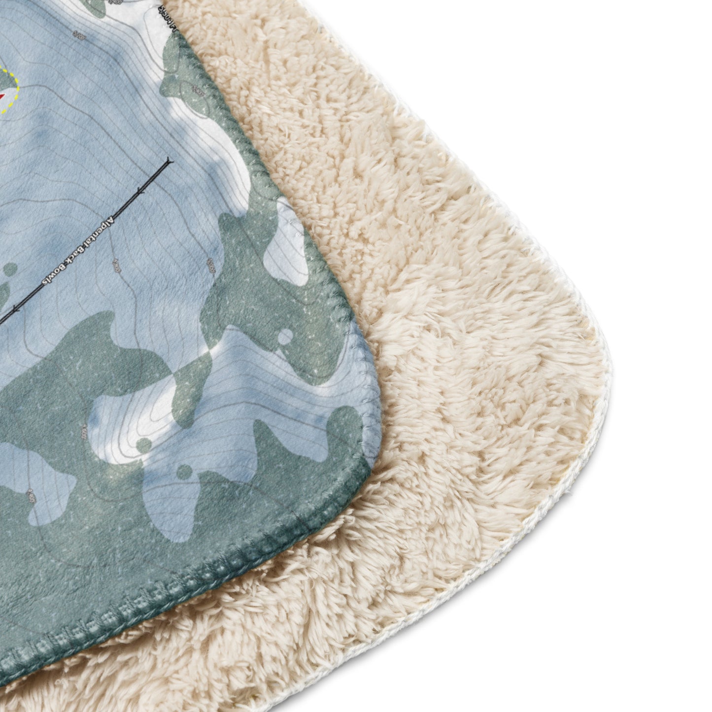Alpental, Washington Ski Resort Map Blanket - Powderaddicts