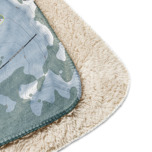 Alpental, Washington Ski Resort Map Blanket - Powderaddicts