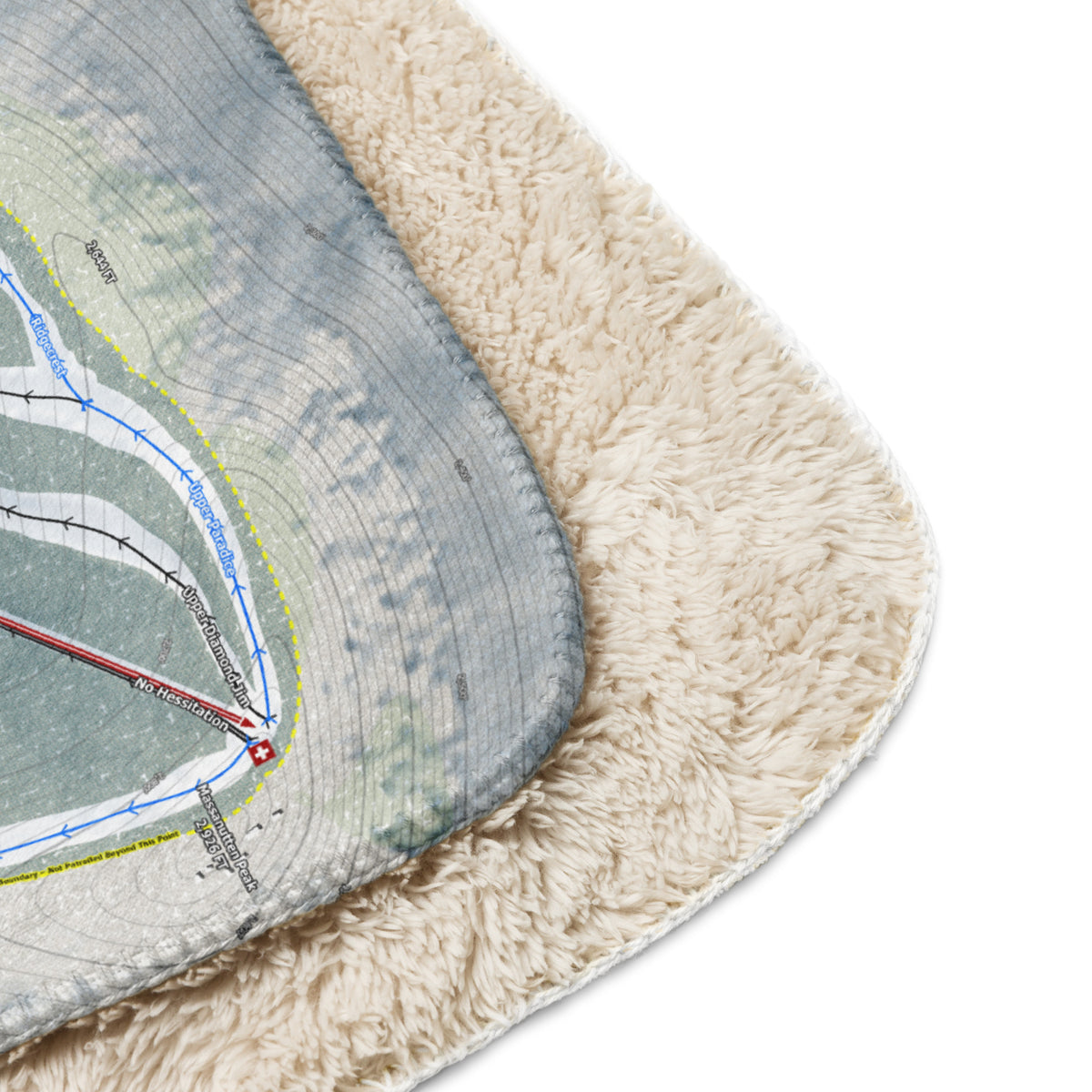 Massanutten, Virginia Ski Resort Map Blanket - Powderaddicts
