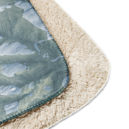 Big Bear Mountain, California Ski Resort Map Blanket - Powderaddicts