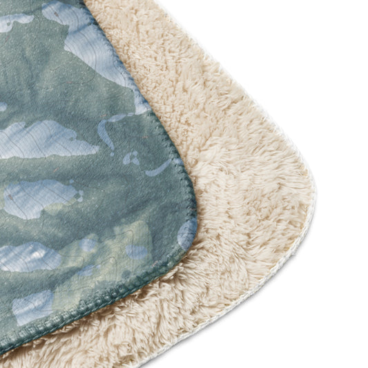 Big Bear Mountain, California Ski Resort Map Blanket - Powderaddicts