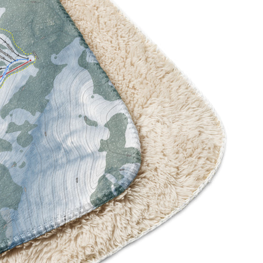 Bear Valley Mountain, California Ski Resort Map Blanket - Powderaddicts