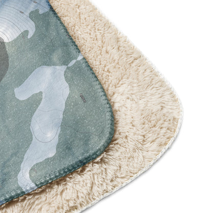 Bear Mountain, California Ski Resort Map Blanket - Powderaddicts