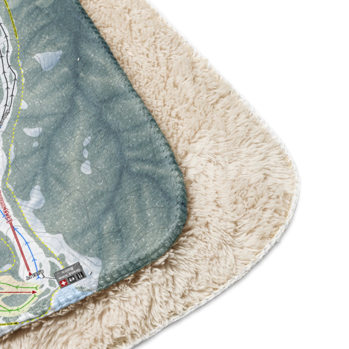 Mountain High, California Ski Resort Map Blanket - Powderaddicts