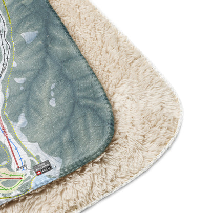 Mountain High, California Ski Resort Map Blanket - Powderaddicts