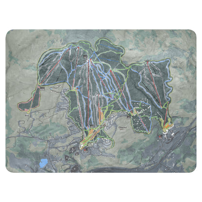 Okemo, Vermont Ski Resort Map blanket - Powderaddicts