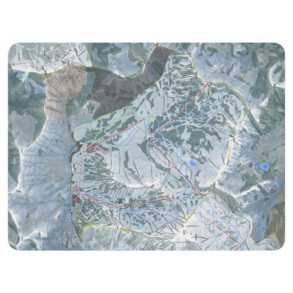 Alta, Utah Ski Resort Map Blanket - Powderaddicts