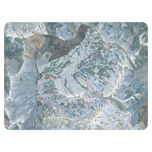 Alta, Utah Ski Resort Map Blanket - Powderaddicts