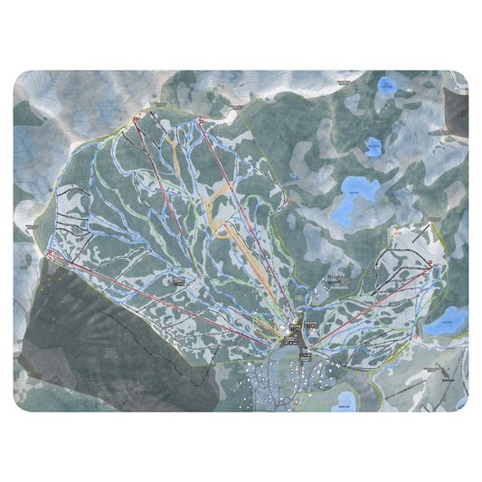 Brighton, Utah Ski Resort Map blanket - Powderaddicts