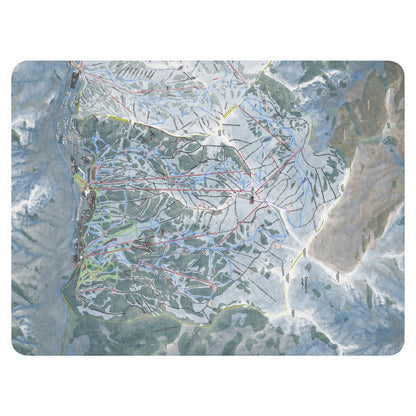 Snowbird, Utah Ski Resort Map blanket - Powderaddicts