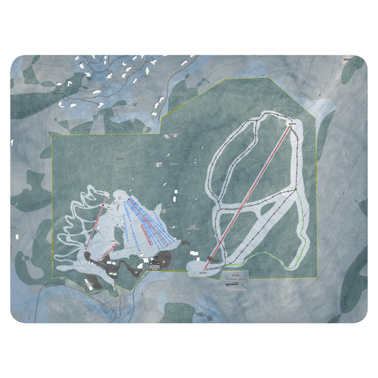 Utah Olympic Park, Utah Ski Resort Map blanket - Powderaddicts
