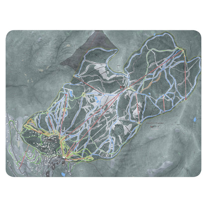 WHITEFISH MOUNTAIN, MONTANA SKI RESORT MAP BLANKET - Powderaddicts