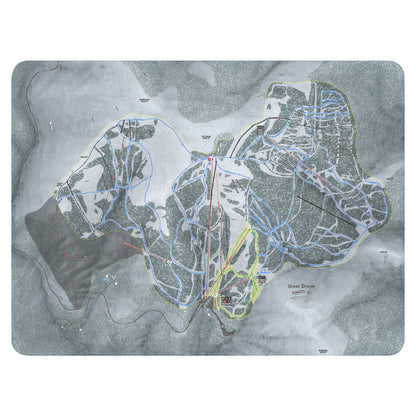GREAT DIVIDE, MONTANA SKI RESORT MAP BLANKET - Powderaddicts