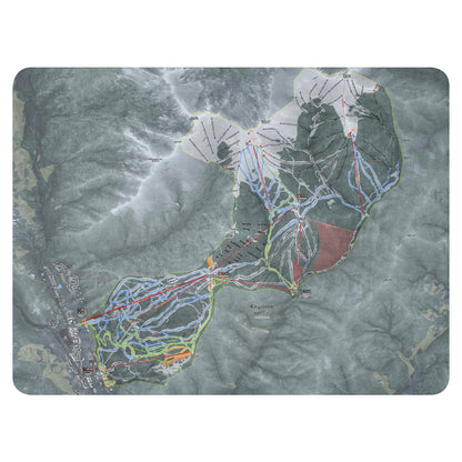 Keystone, Colorado Ski Resort Map blanket - Powderaddicts