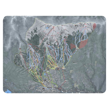 Breckenridge, Colorado Ski Resort Map blanket - Powderaddicts