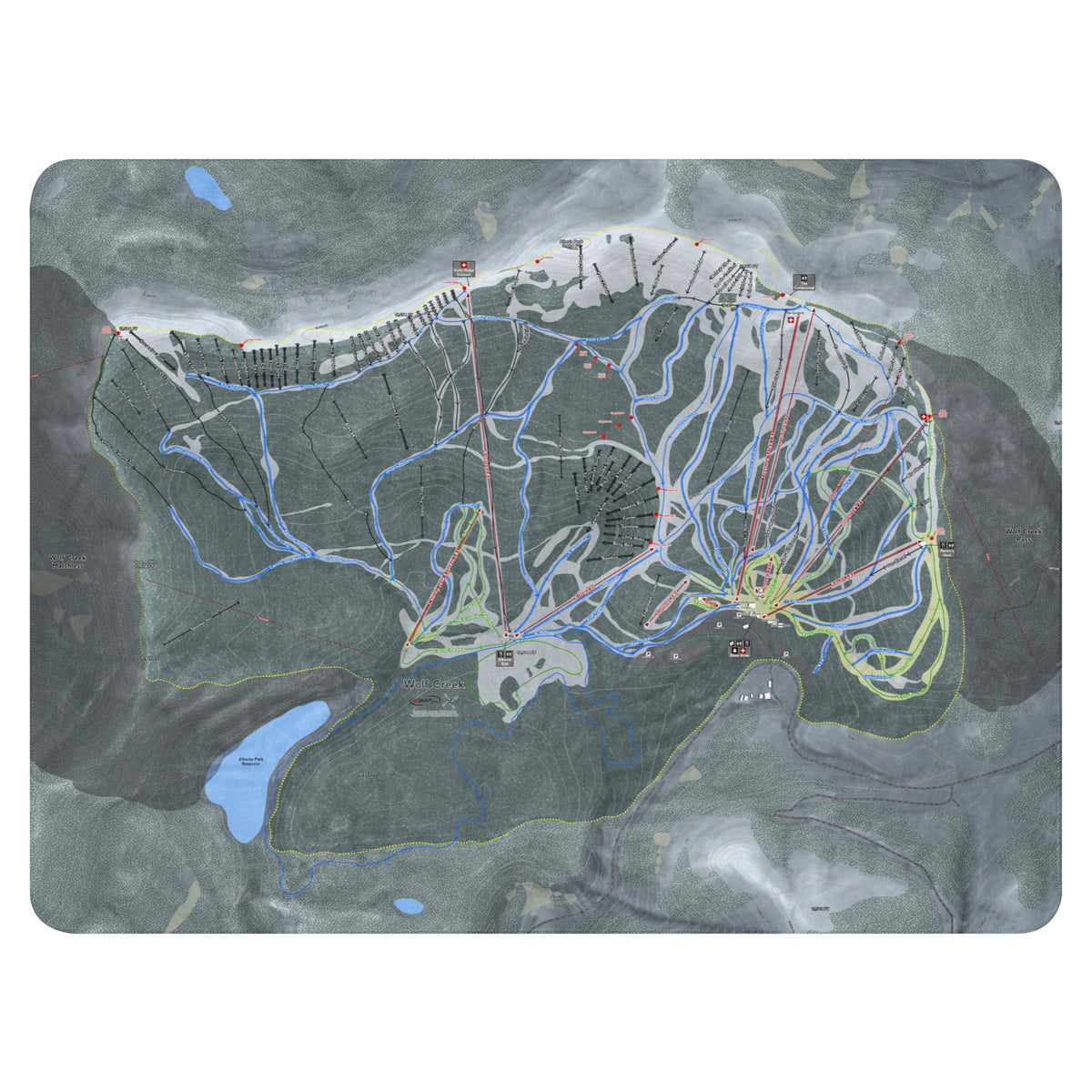 Wolf Creek, Colorado Ski Resort Map blanket