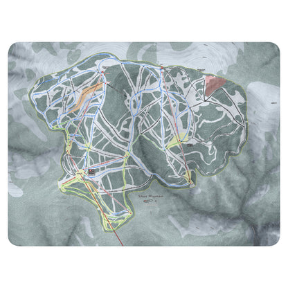 Silver Mountain, Idaho Ski Resort Map Blanket - Powderaddicts