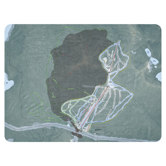 Willamette Pass, Oregon Ski Resort Map Blanket - Powderaddicts
