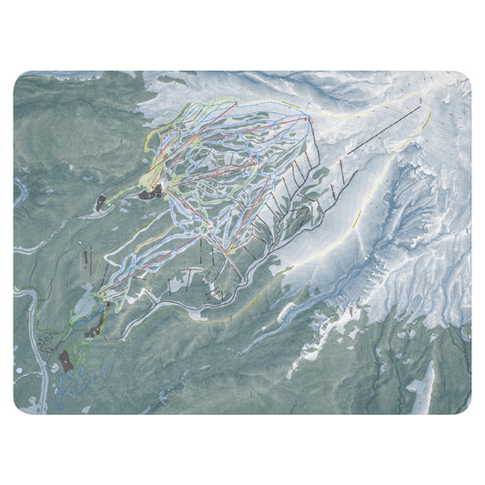 Mt Hood Meadows, Oregon Ski Resort Map Blanket - Powderaddicts