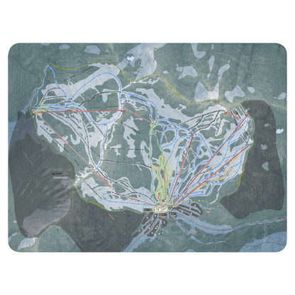 Stevens Pass, Washington Ski Resort Map Blanket - Powderaddicts
