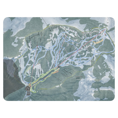 Mission Ridge, Washington Ski Resort Map Blanket - Powderaddicts