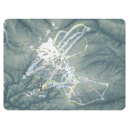 Mt. Spokane, Washington Ski Resort Map Blanket - Powderaddicts