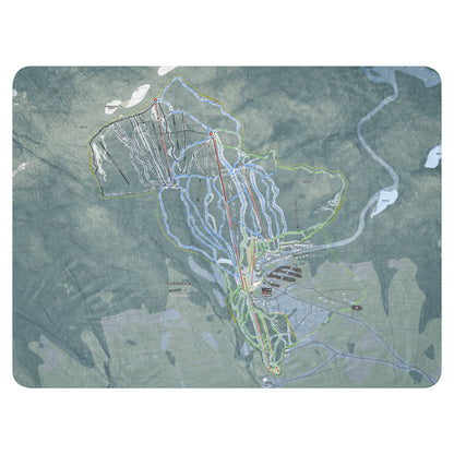 Saddleback, Maine Ski Resort Map Blanket - Powderaddicts