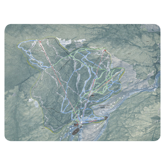 Mad River Glen, Vermont Ski Resort Map Blanket - Powderaddicts