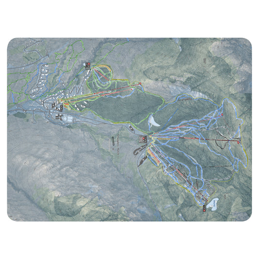 Smuggler's Notch, Vermont Ski Resort Map Blanket - Powderaddicts
