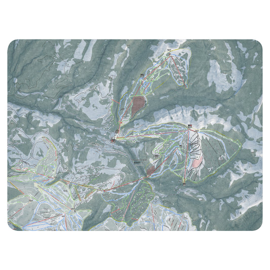 Yellowstone Club, Montana Ski Resort Map Blanket - Powderaddicts