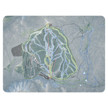 Sunlight Mountain Resort, Colorado Ski Trail Map Blanket - Powderaddicts