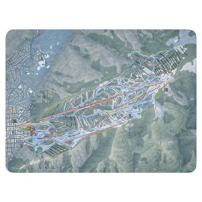 Aspen Mountain, Colorado Ski Resort Map Blanket - Powderaddicts