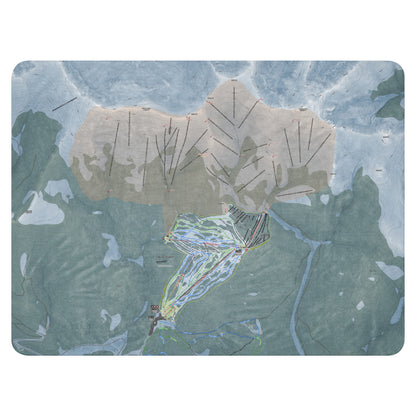 Ski Cooper, Colorado Ski Resort Map Blanket - Powderaddicts