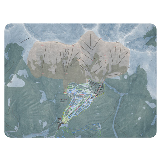 Ski Cooper, Colorado Ski Resort Map Blanket - Powderaddicts