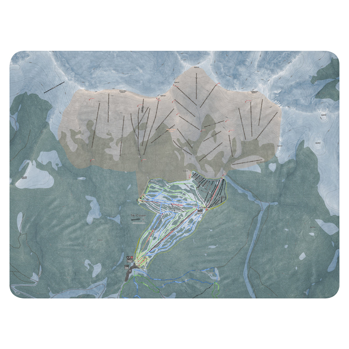 Ski Cooper, Colorado Ski Resort Map Blanket