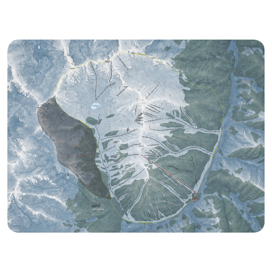 Silverton Mountain, Colorado Ski Resort Map Blanket - Powderaddicts