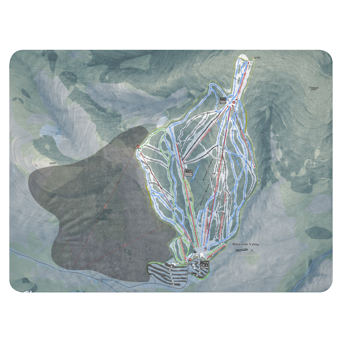 Waterville Valley, New Hampshire Ski Resort Map Blanket