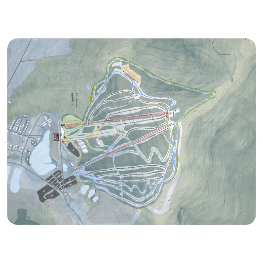 ELK MOUNTAIN, PENNSYLVANIA SKI RESORT MAP BLANKET - Powderaddicts