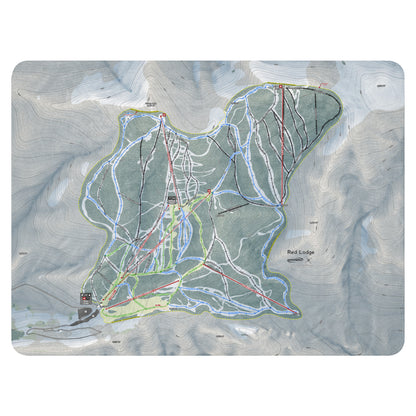 RED LODGE, MONTANA SKI RESORT MAP BLANKET - Powderaddicts
