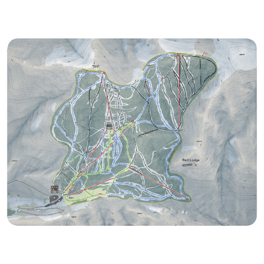 RED LODGE, MONTANA SKI RESORT MAP BLANKET - Powderaddicts