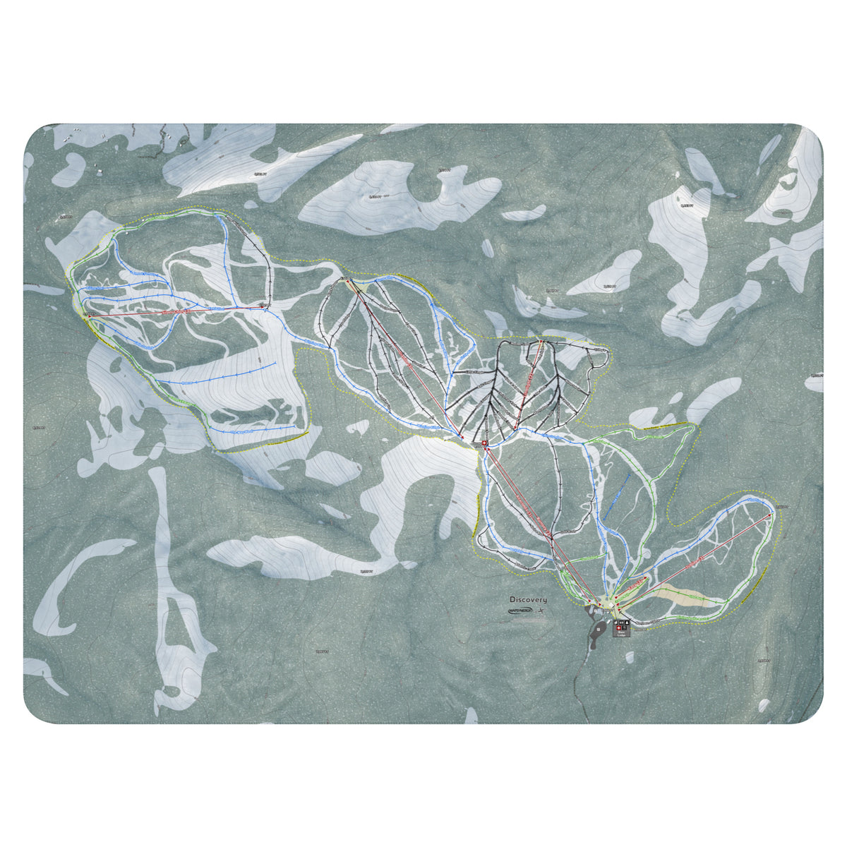 Discovery, Montana Ski Resort Map Blanket