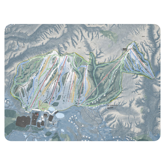 THE HIGHLANDS, MICHIGAN SKI RESORT MAP BLANKET - Powderaddicts